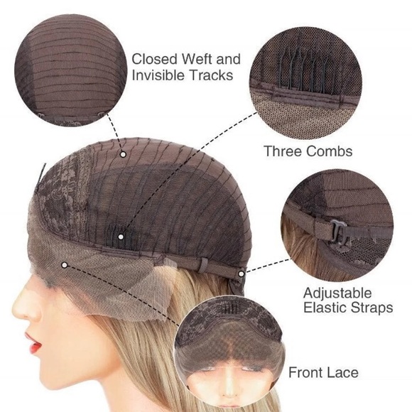 💫 22” OMBRE ASH BLONDE LACE FRONT WIG *NEW* - Picture 7 of 8